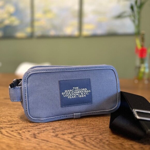 NWT！Marc Jacobs The Camera Bag -Blue Shadow -Webbing canvas - Picture 3 of 15